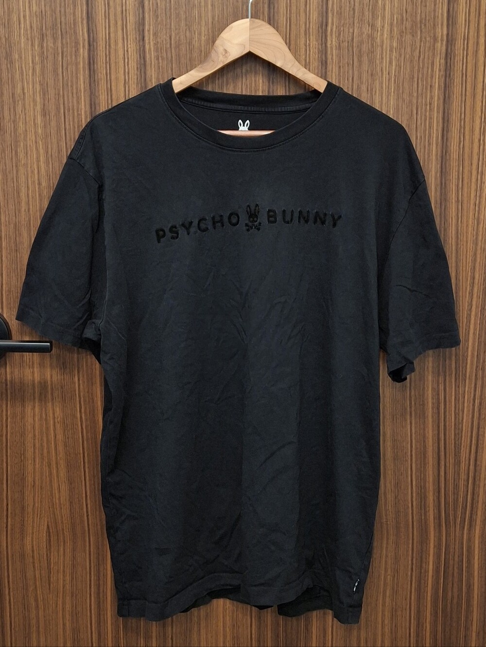 PSYCHO BUNNY Black Logo T-shirt SZ 8
